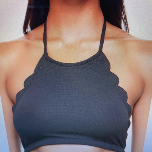 Marysia Black Bikini set Mott High Neck Bikini top & Antibes bottom. Sz L - Picture 3 of 7